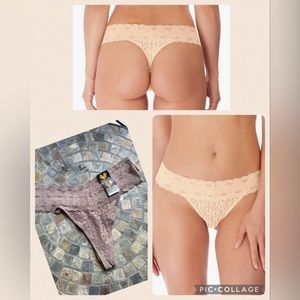 2 pair of Wacoal Halo Lace thongs